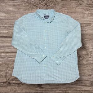 Vineyard Vines Performance OTG Blue Purple Gingham button up shirt in size 2XL